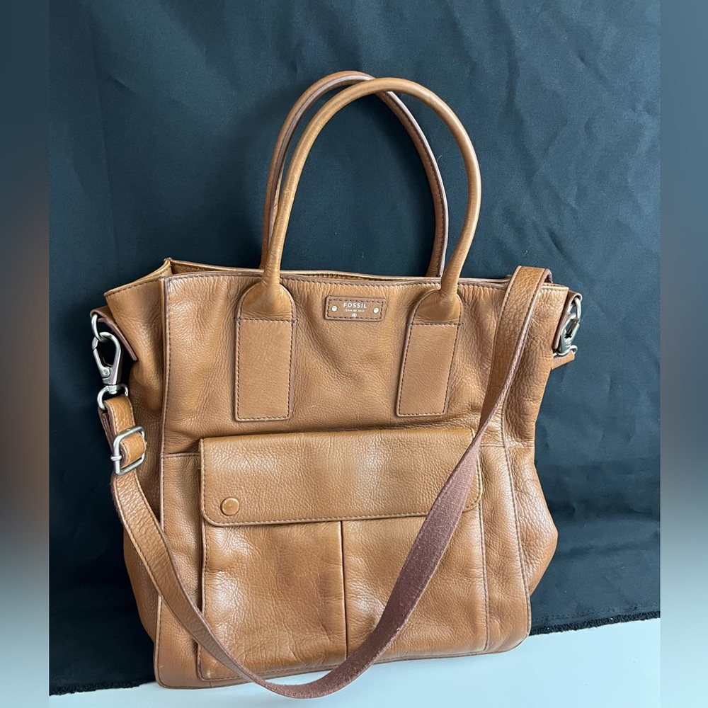 Fossil large leather satchel